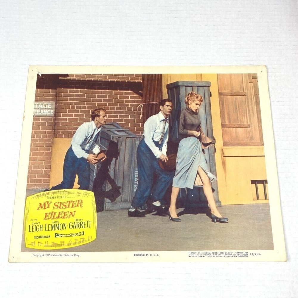 My Sister‎ Eileen 1955 Original Lobby Card Movie Poster Jack Lemon Janet Leigh